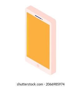 isometric smartphone device vector icon