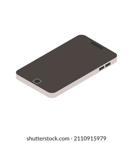 Teléfono inteligente isométrico en segundo plano