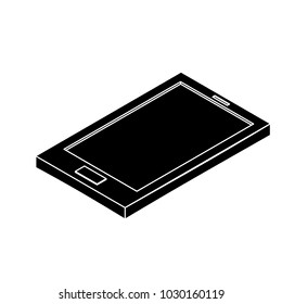 Isometric smartphone simple icon. Communication concept vector illustration.