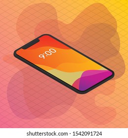 isometric smartphone. vector illustration. Eps 10
