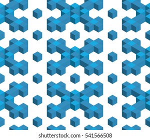 Isometric snowflakes out of blocks