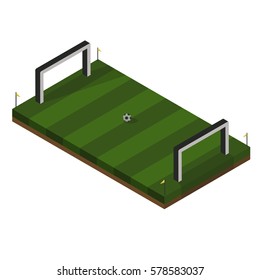 Isometric soccer field