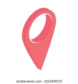 isometric social media gps pin location icon