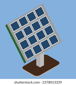 ilustración de diseño del panel solar isométrico