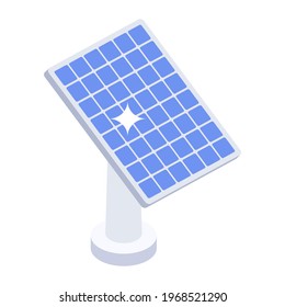 Isometric solar panel vector, editable style 