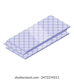 Isometric solar panels illustration showcasing sustainable and ecofriendly energy generation. This vector graphic displays an alternative power source using clean and renewable technology