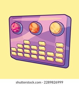 Isometric Sound Mixer Control Vector Illustration