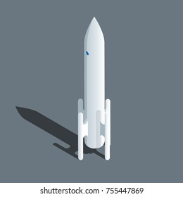 Isometric Space Rocket 