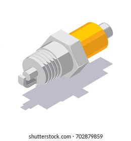 Isometric spark-plug icon
