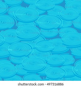 Isometric spiral seamless pattern. Sea tint.