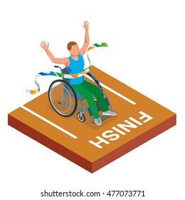 Isometric sports for peoples with disabled activity. Sport competitions Handicapped sportsmen.