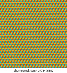 Isometric square box patten with three color