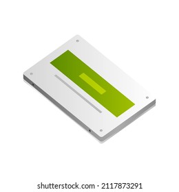 Isometric ssd icon. Ilustración vectorial.