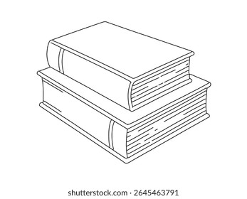 Isometric Stack of Closed Books