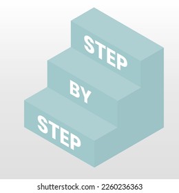 Isometric Stair Motivation, Suitable for content about motivation.