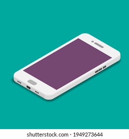 Isometric standard phone design. Vector editable