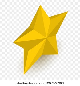Isometric star isolated. Vector illustration.