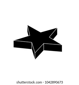 Isometric star simple icon concept vector illustration