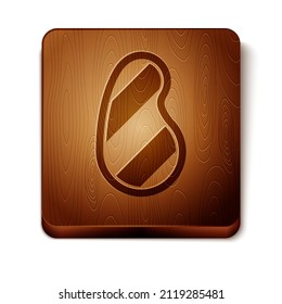 Isometric Steak meat icon isolated on white background. Orange and blue circle button. Vector