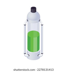 Isometric steampunk machine element on white background 3d vector illustration