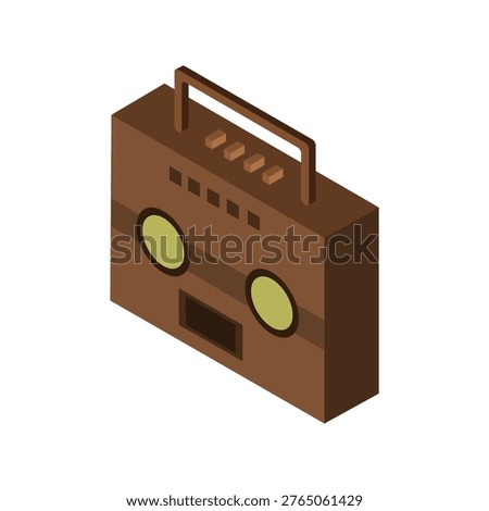 Isometric stereo illustrated on white background