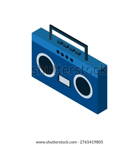 Isometric stereo illustrated in vector