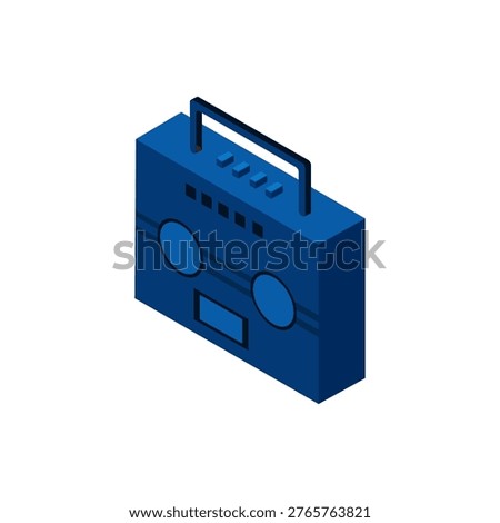 Isometric stereo illustrated in vector