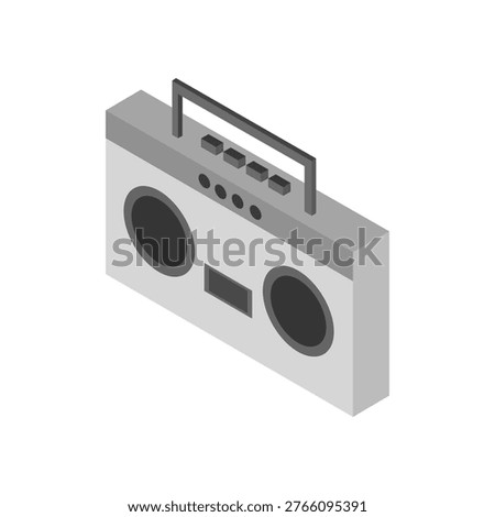 Isometric stereo illustrated in vector