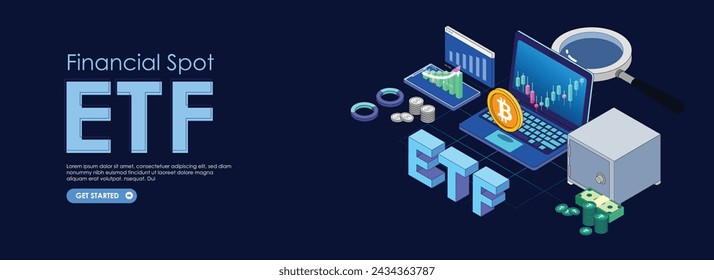concepto de aplicación de bolsa isométrica para el comercio de criptomonedas en línea, composición isométrica de monedas bitcoin con personas, analistas y gerentes que trabajan en criptomonedas