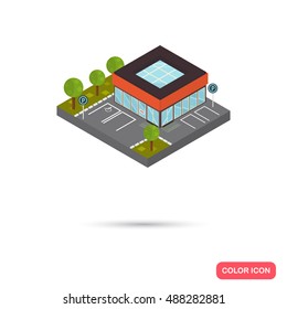 Isometric store color icon. Modern isometric concept