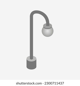 Isometric street light on a background