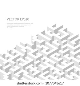 Isometric structure. Optical illusion of volume.