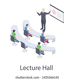
Isometric student lecture hall design 
