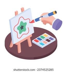 Isometric Style Art Studio Icon