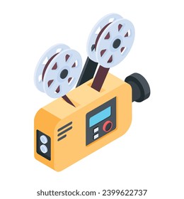 Isometric Style Film Studio Icon