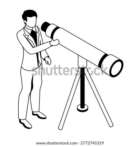 An isometric style icon depicting forecasting 
