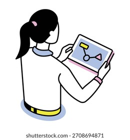 An isometric style icon representing digital interaction