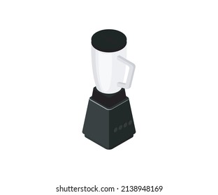 Isometric style illustration of a blender machine