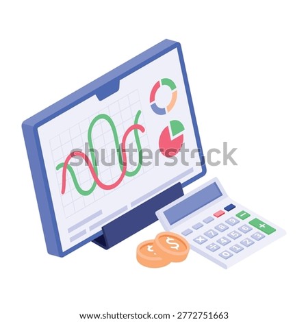 An isometric style illustration depicting acquisition cost
