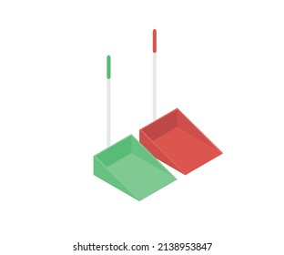 Isometric style illustration of a trash spoon