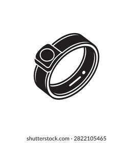 Isometric Style Smart Watch Band Design On Wrist