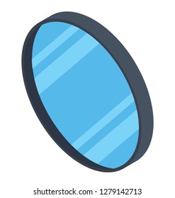 Isometric style vector, washroom mirror