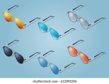 Isometric sun glasses set 