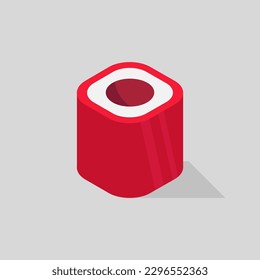 Isometric sushi on a background