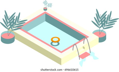 Isometric swimming pool