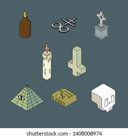 isometric symbol set vector design