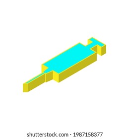 Isometric syringe icon  vector illustration