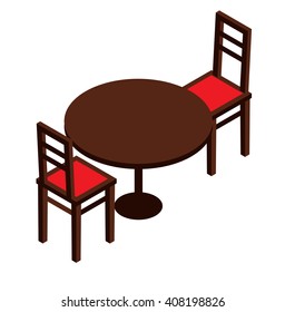 isometric table and chairs