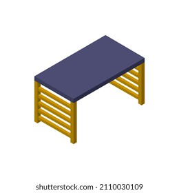 Isometric table on a background