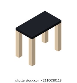 Isometric table on a background